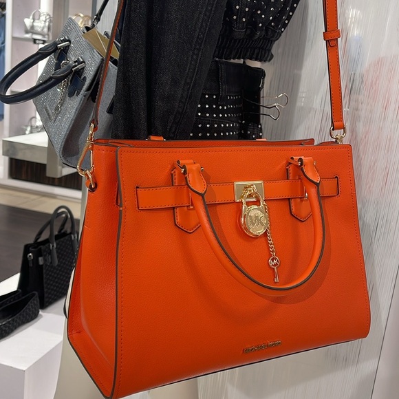 MICHAEL KORS HAMILTON MEDIUM SATCHEL 
 COLOR: Poppy 
NWT - Picture 8 of 16